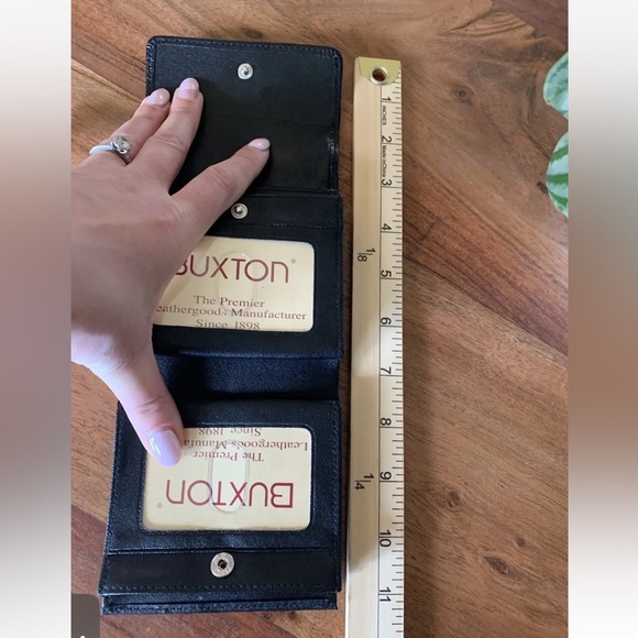 Buxton Leather Minimizer Wallet & Coin Purse Genuine Black Leather - Picture 9 of 10